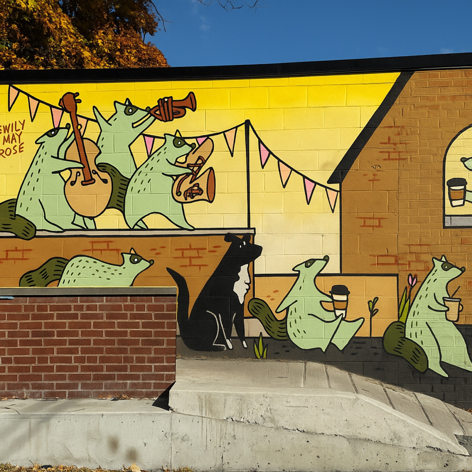 Neighbourhood mural by Emily May Rose