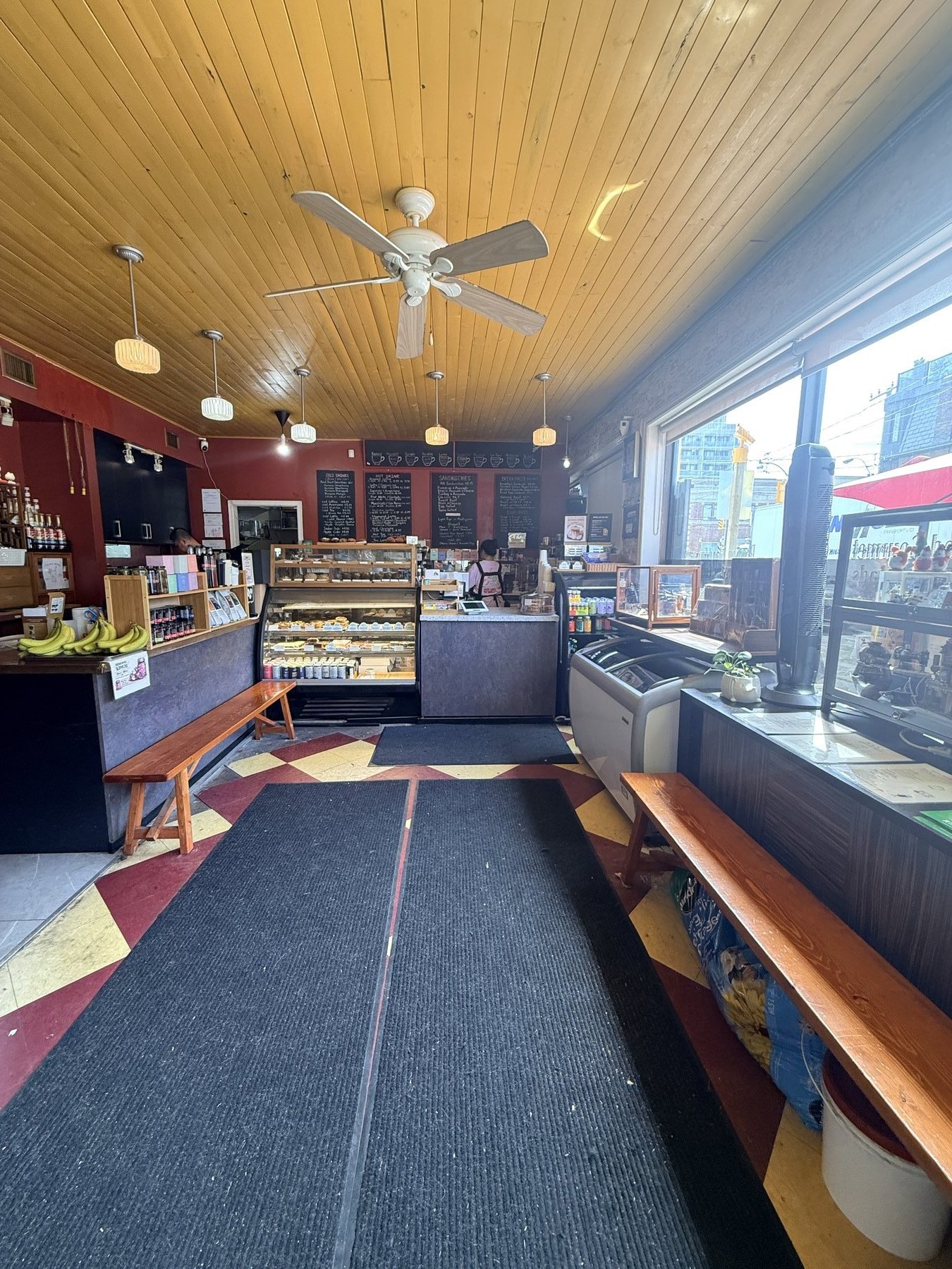 Inside Coffee and All That Jazz looking toward the counter